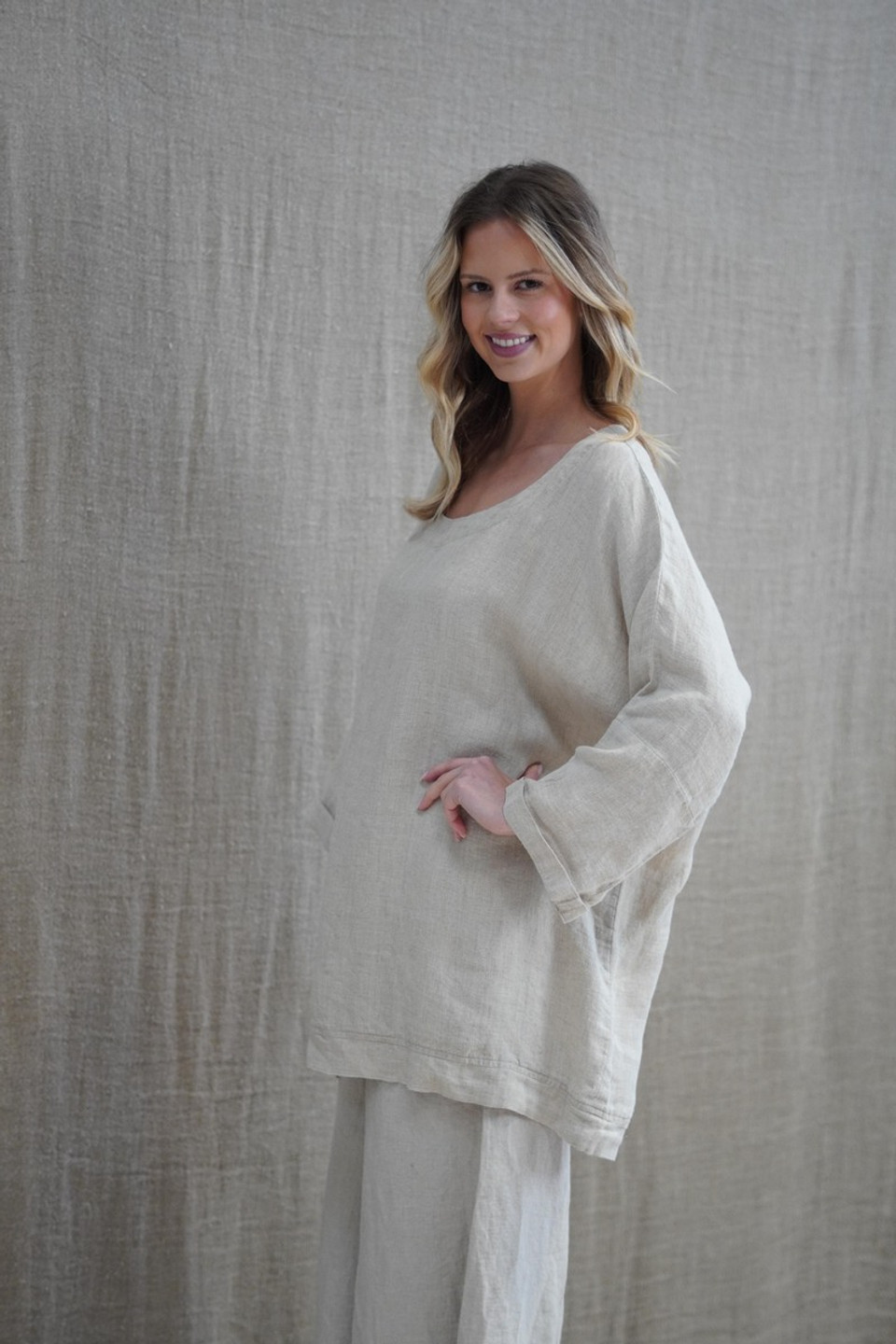 Lia Oversized Top with Sleeves