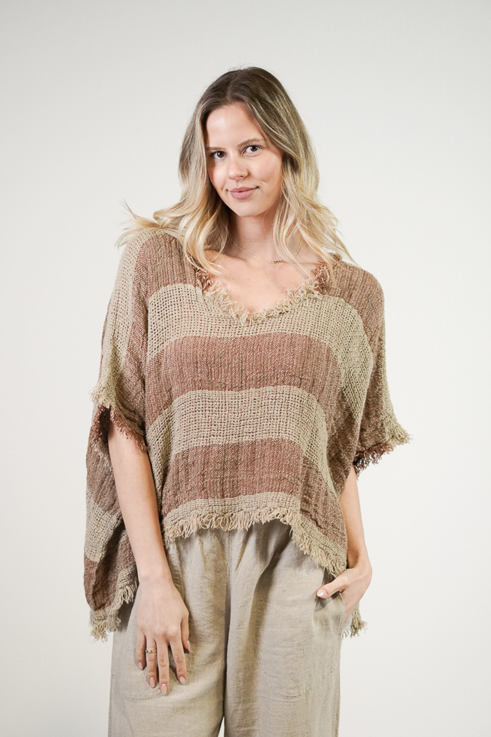 Sarita Linen Striped Top