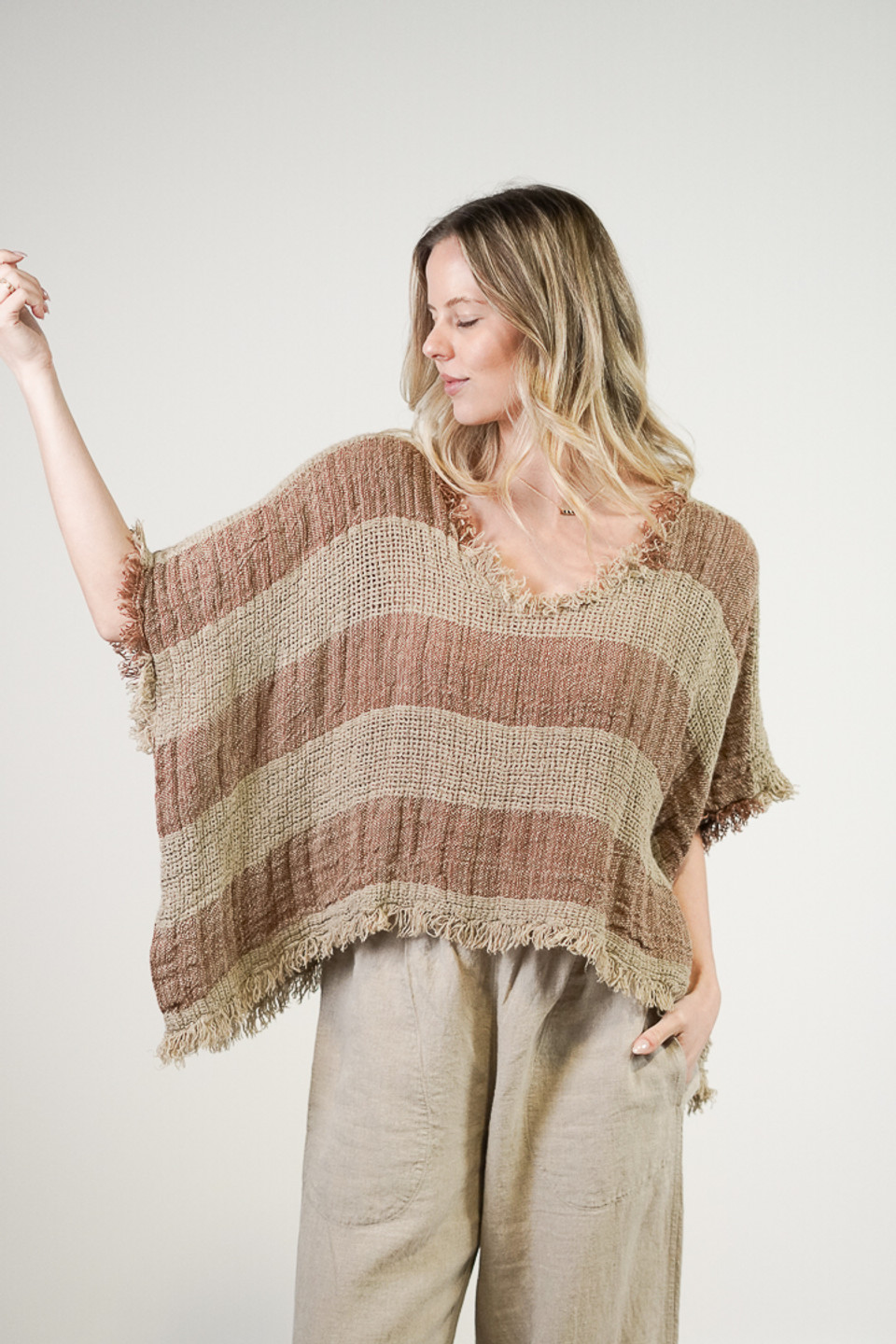 Sarita Linen Striped Top