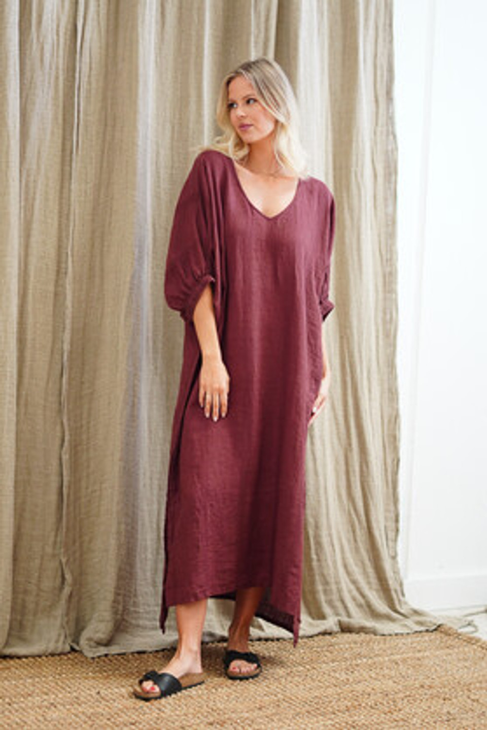 Claudia Elasticated Sleeves Kaftan
