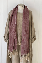 Petra Linen Fringed Scarf