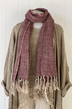 Petra Linen Fringed Scarf