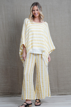 Alessa Wide Leg Pants - Striped