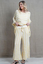 Alessa Wide Leg Pants - Striped