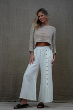 Bruna Button Wide Legged Pants