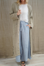 Audrey Natural Long Cardigan
