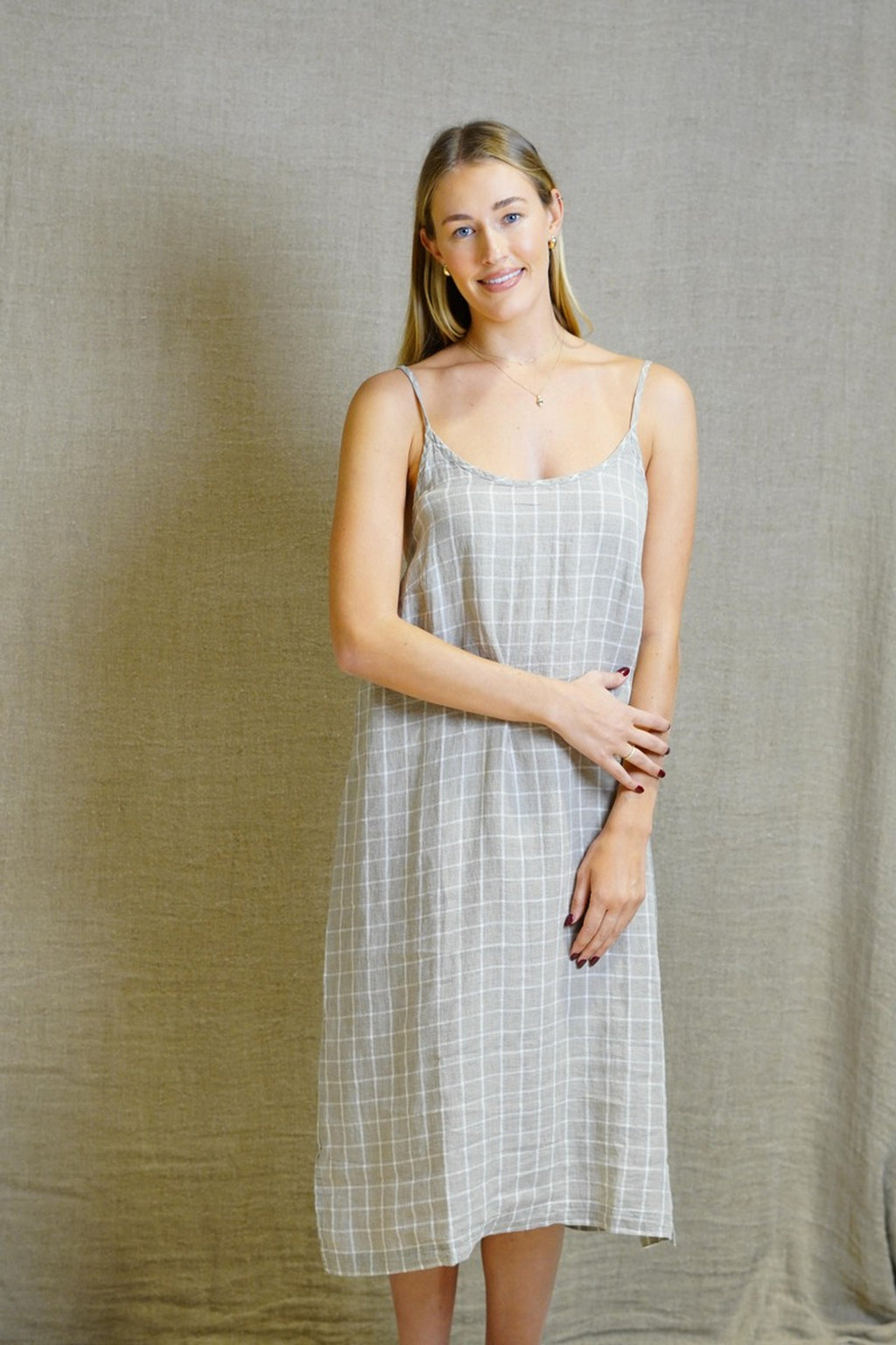 Asheley Long Linen Slip Dress