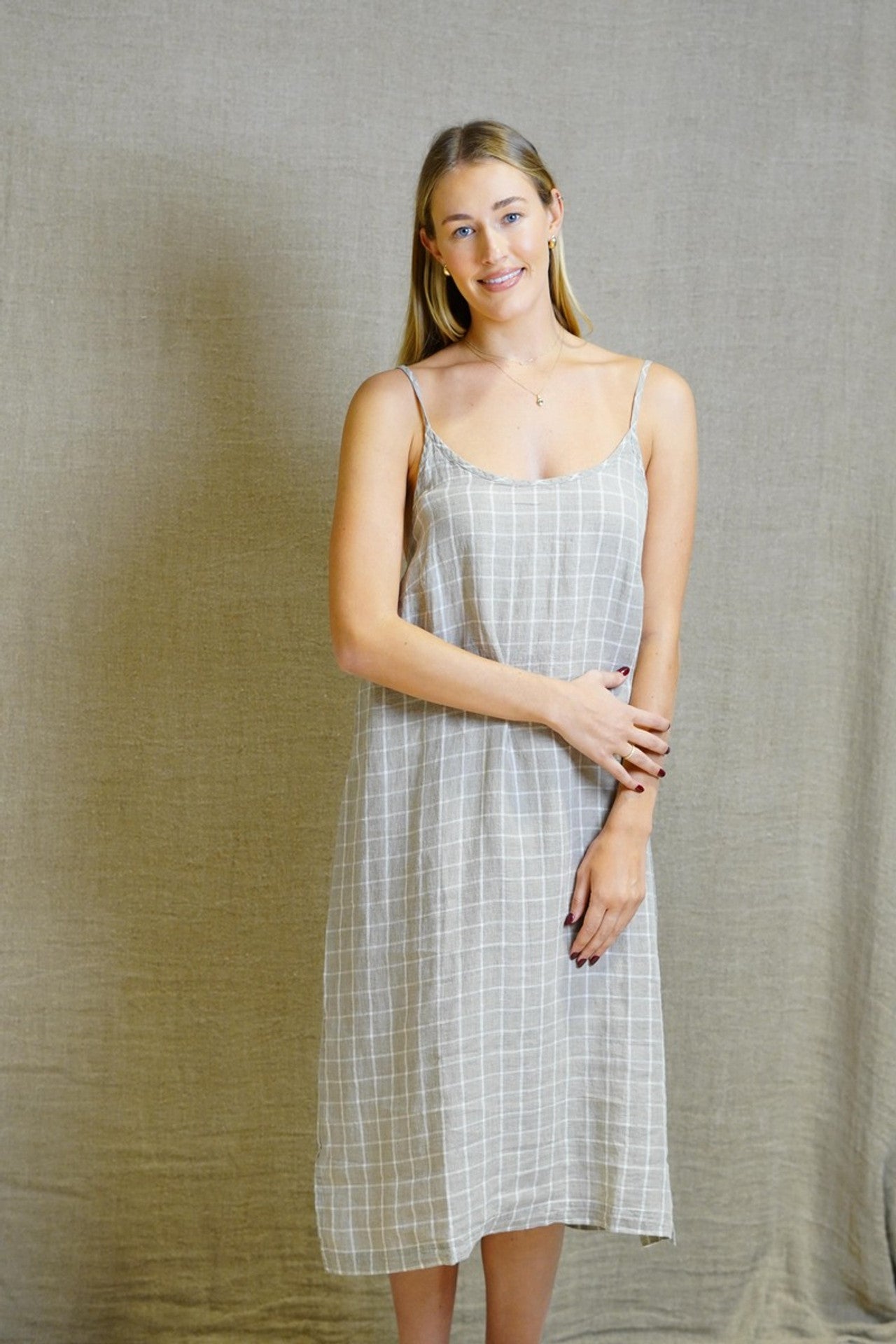 Asheley Long Linen Slip Dress