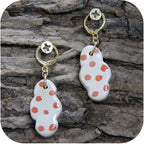 Clay Mini Circle Studs – Handmade with Gold/Silver Loops