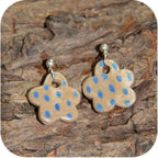 Clay Mini Circle Studs – Handmade with Gold/Silver Loops
