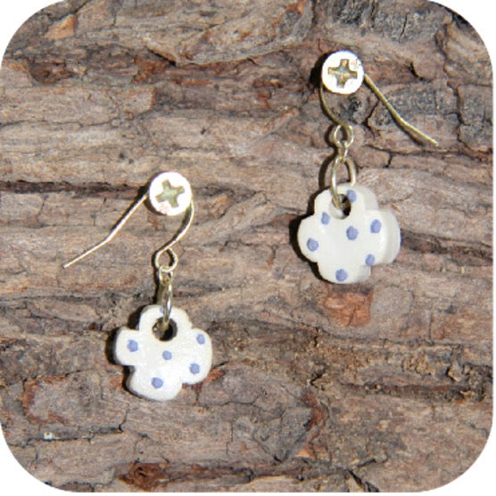 Clay Mini Circle Studs – Handmade with Gold/Silver Loops