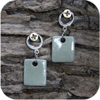 Clay Mini Circle Studs – Handmade with Gold/Silver Loops