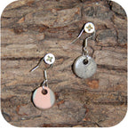 Clay Mini Circle Studs – Handmade with Gold/Silver Loops