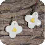 Clay Mini Circle Studs – Handmade with Gold/Silver Loops