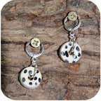 Clay Blossom Petal Earrings – Nature-Inspired with Gold/Silver Loops