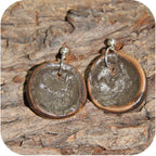Clay Blossom Petal Earrings – Nature-Inspired with Gold/Silver Loops
