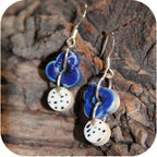 Bold Clay Sunburst Earrings – Handmade Statement Piece with Gold/Silver Loops