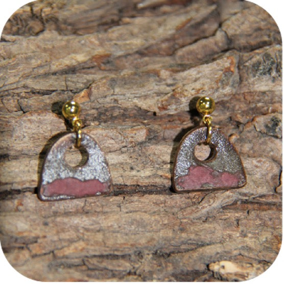 Bold Clay Sunburst Earrings – Handmade Statement Piece with Gold/Silver Loops