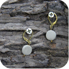 Bold Clay Sunburst Earrings – Handmade Statement Piece with Gold/Silver Loops