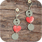 Bold Clay Sunburst Earrings – Handmade Statement Piece with Gold/Silver Loops