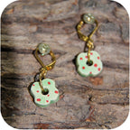 Clay Mini Circle Studs – Handmade with Gold/Silver Loops