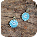 Clay Mini Circle Studs – Handmade with Gold/Silver Loops